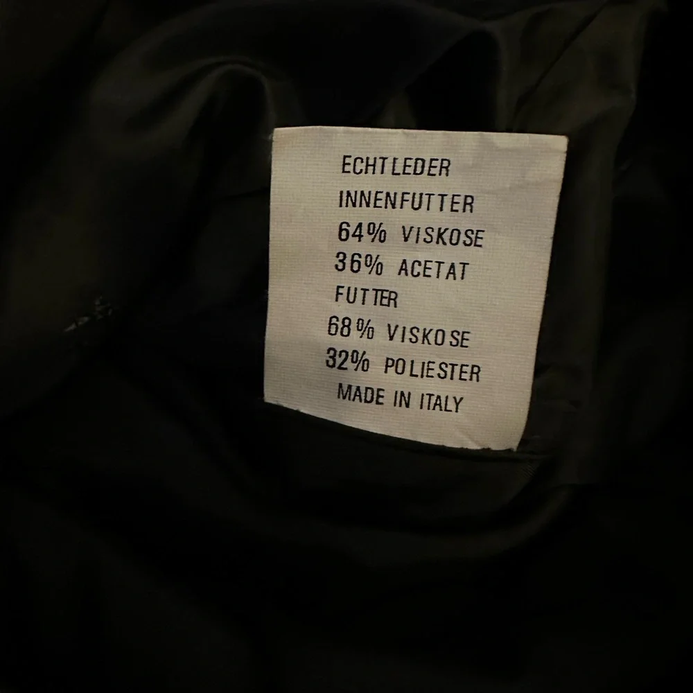 MCM Jacket Bomber Leather Black Rare Luxury Jacket Made In Italy Size large